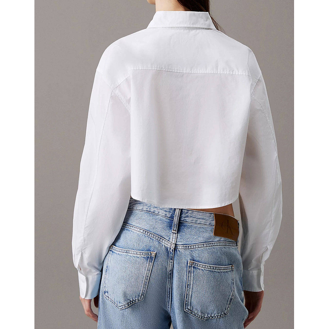 Product CALVIN KLEIN JEANS WOVEN LABEL CROPPED SHIRT base image