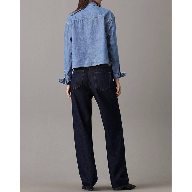 Product CALVIN KLEIN JEANS CROPPED DAD DENIM SHIRT base image