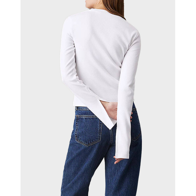 Product CALVIN KLEIN JEANS WOVEN LABEL RIB LS TOP base image