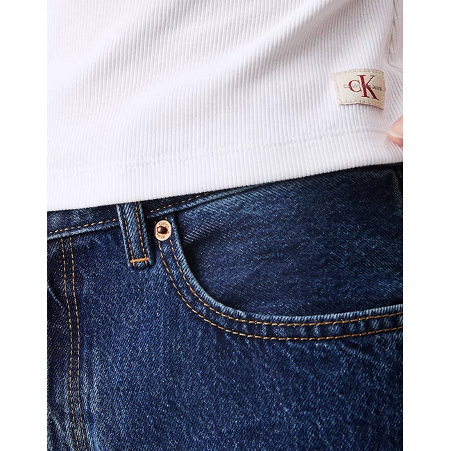 Product CALVIN KLEIN JEANS WOVEN LABEL RIB LS TOP base image