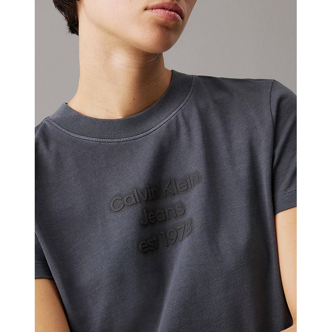 Product CALVIN KLEIN JEANS WASHED PUFF PRINT BABY TEE base image