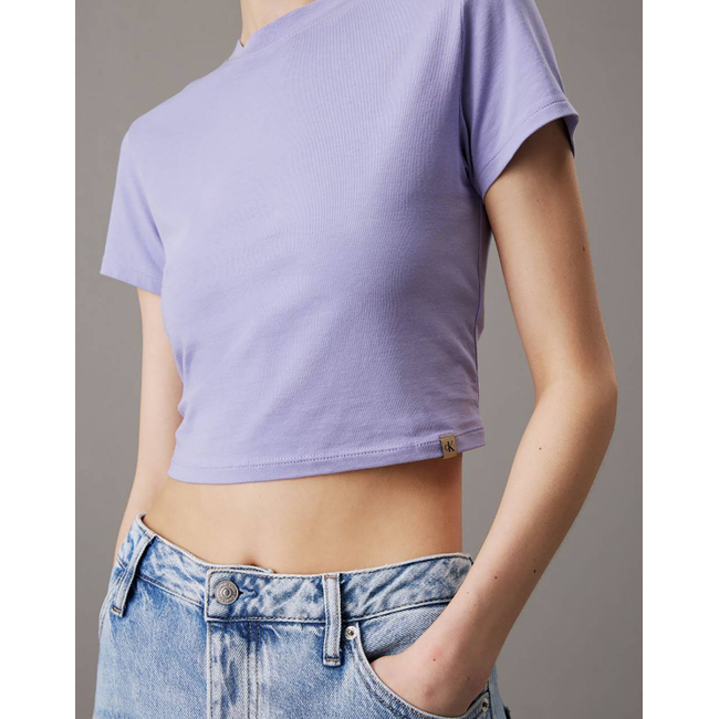 Product CALVIN KLEIN JEANS CLEAN CROPPED SHORT SLEEVE TEE base image