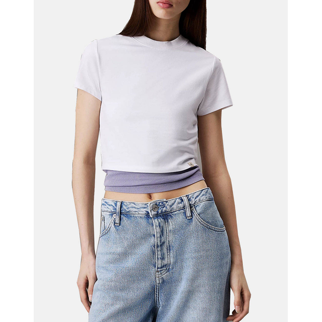 Product CALVIN KLEIN JEANS CLEAN CROPPED SHORT SLEEVE TEE base image