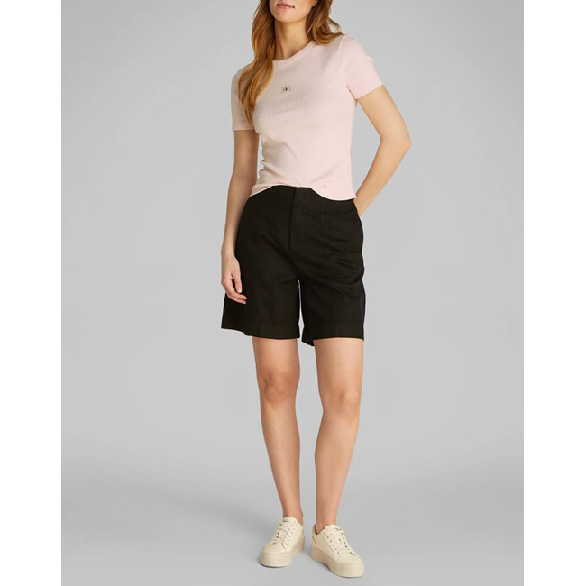 Product CALVIN KLEIN JEANS WOVEN LABEL RIB FITTED TEE base image