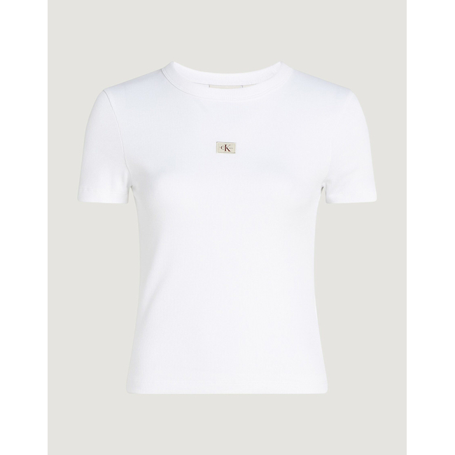 Product CALVIN KLEIN JEANS WOVEN LABEL RIB FITTED TEE base image