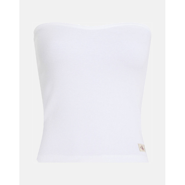 Product CALVIN KLEIN JEANS WOVEN LABEL RIB SLEEVELESS TOP base image