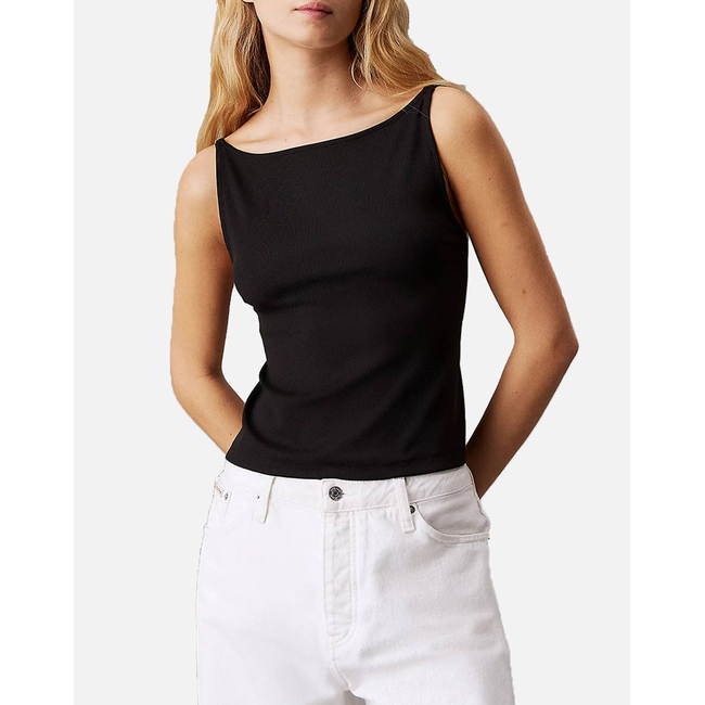Product CALVIN KLEIN JEANS LOGO ELASTIC OPEN BACK TOP base image