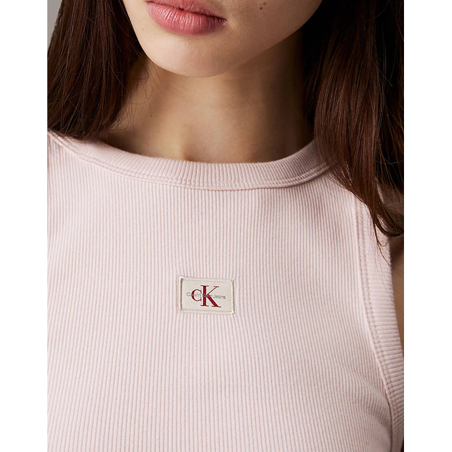 Product CALVIN KLEIN JEANS WOVEN LABEL RIB TANK TOP base image