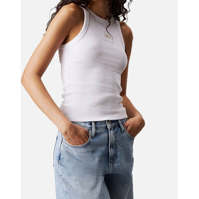 Product CALVIN KLEIN JEANS WOVEN LABEL RIB TANK TOP base image