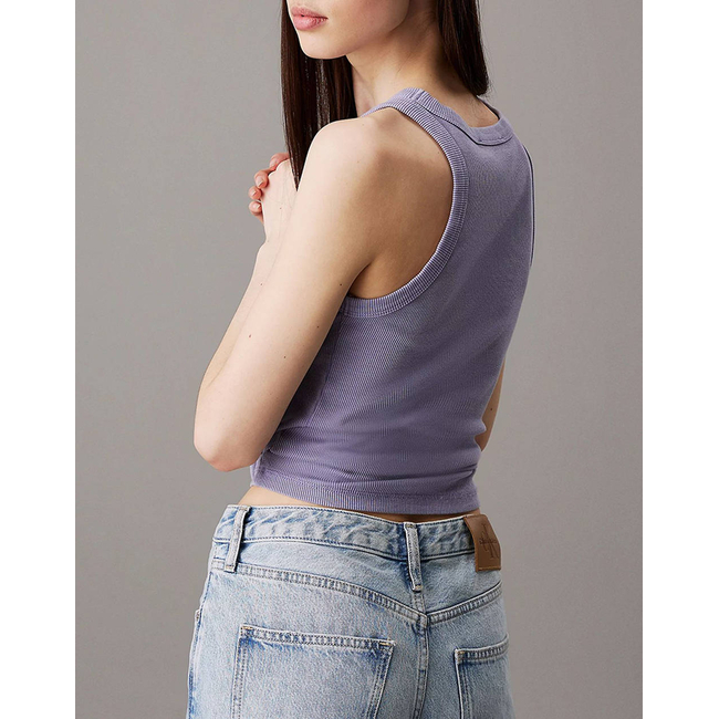 Product CALVIN KLEIN WASHED WOVEN LABEL RIB TANK TOP base image