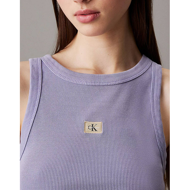 Product CALVIN KLEIN WASHED WOVEN LABEL RIB TANK TOP base image