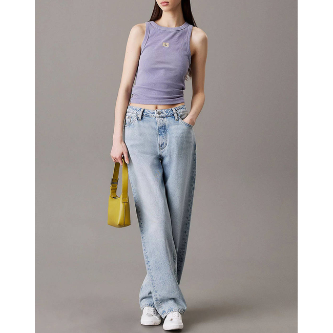Product CALVIN KLEIN WASHED WOVEN LABEL RIB TANK TOP base image