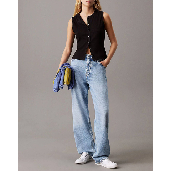 Product CALVIN KLEIN JEANS WOVEN LABEL RIB CARDIGAN base image