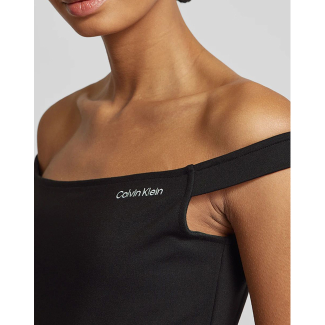 Product CALVIN KLEIN JEANS LOGO ELASTIC MILANO BARDOT DRESS base image