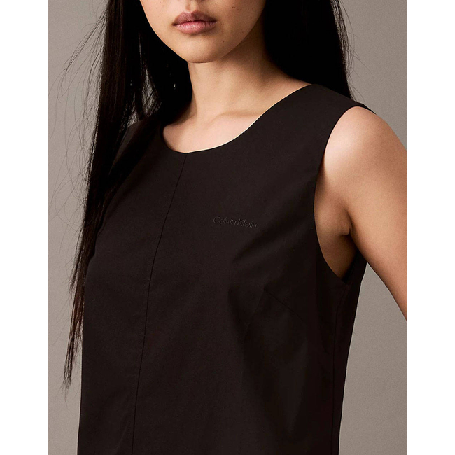 Product CALVIN KLEIN JEANS POPLIN SLEEVELESS MINI DRESS base image