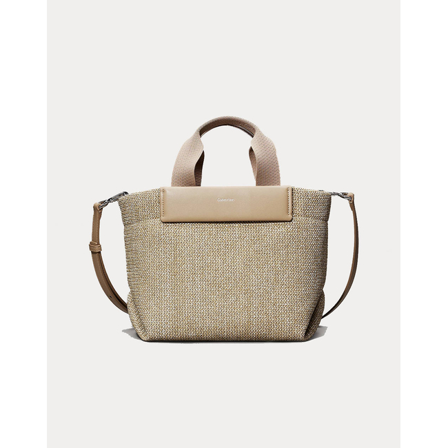 Product CALVIN KLEIN JEANS CK RAFFIA SMALL TOTE CROSSBODY (Διαστάσεις: 22 x 38  x 16εκ.) base image