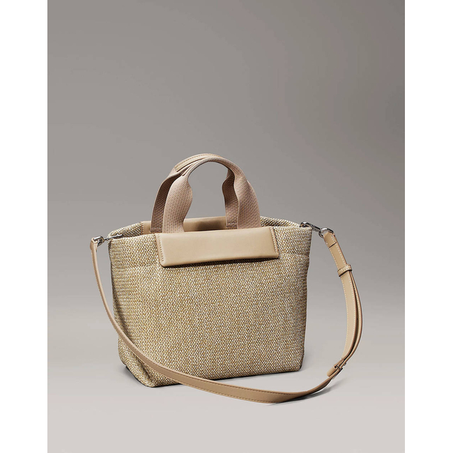 Product CALVIN KLEIN JEANS CK RAFFIA SMALL TOTE CROSSBODY (Διαστάσεις: 22 x 38  x 16εκ.) base image