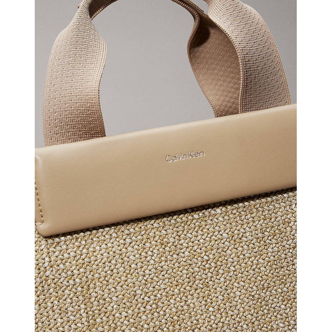 Product CALVIN KLEIN JEANS CK RAFFIA SMALL TOTE CROSSBODY (Διαστάσεις: 22 x 38  x 16εκ.) base image