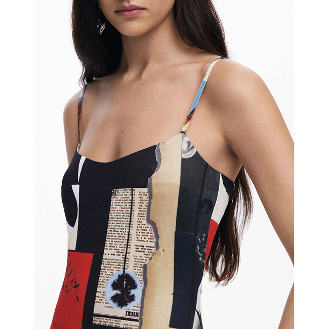 Product DESIGUAL D2 VEST_NEWSPAPER COL DRESS WOMEN base image