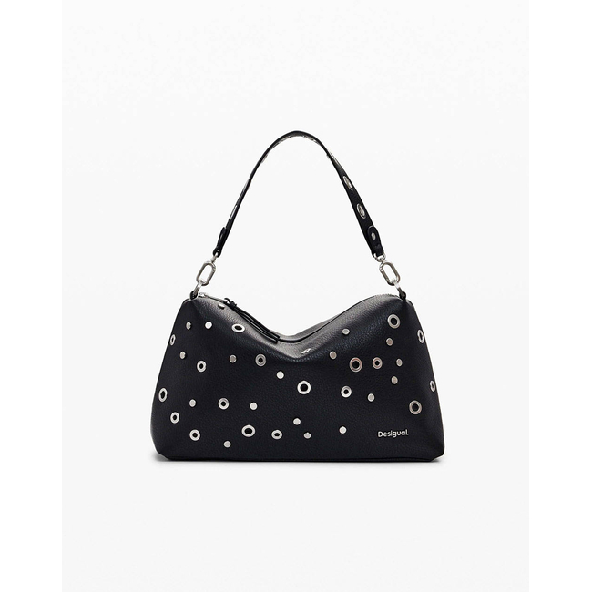 Product DESIGUAL D2 BAG_REBEL BERGAMO BLACK WOMEN'S BAG (Dimensions: 30 x 17 x 11cm.) base image