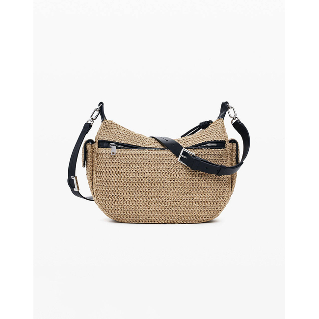 Product DESIGUAL D2 BAG_HALF LOGO RAFFIA AS WOMEN'S BAG base image