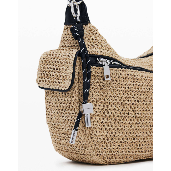 Product DESIGUAL D2 BAG_HALF LOGO RAFFIA AS WOMEN'S BAG base image