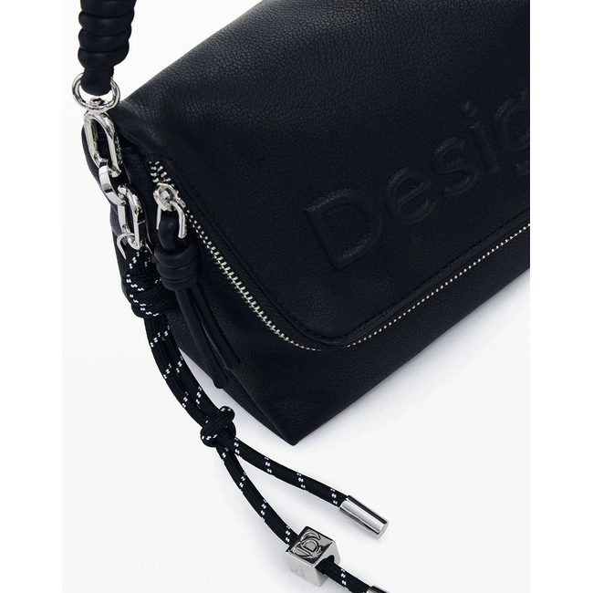 Product DESIGUAL D2 BAG_HALF VENECIA 3.0 BLAC WOMEN'S BAG (Dimensions: 26 x 18 x 12cm.) base image