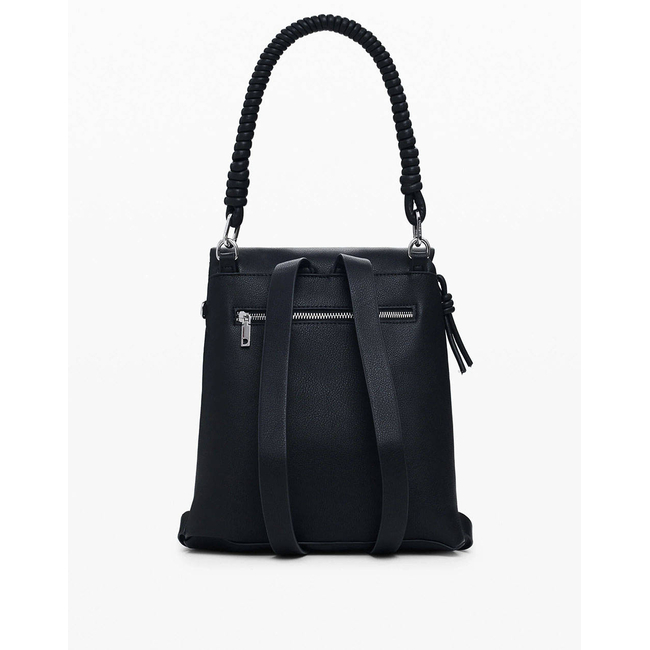 Product DESIGUAL D2 BACK_HALF HAMPTON BLACK WOMEN'S BAG (Dimensions: 27 x 30 x 12cm.) base image