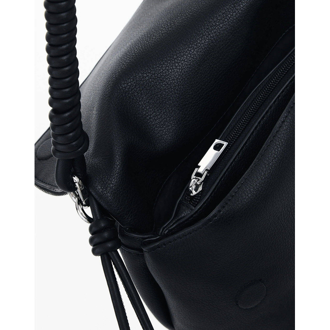 Product DESIGUAL D2 BACK_HALF HAMPTON BLACK WOMEN'S BAG (Dimensions: 27 x 30 x 12cm.) base image