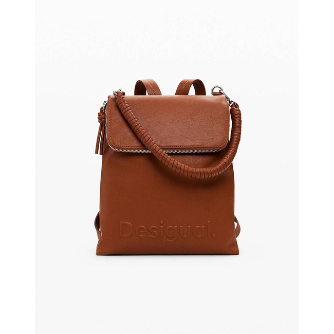 Product DESIGUAL D2 BACK_HALF HAMPTON CAMEL WOMEN'S BAG (Dimensions: 27 x 31 x 12cm.) base image
