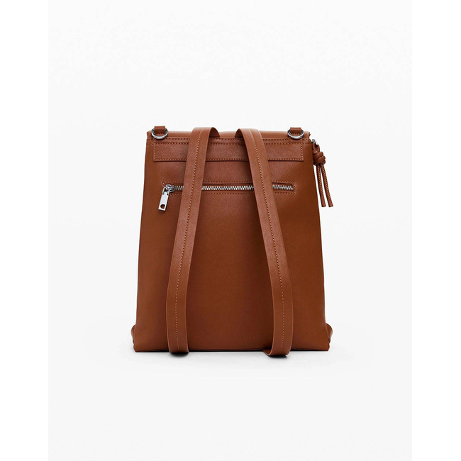 Product DESIGUAL D2 BACK_HALF HAMPTON CAMEL WOMEN'S BAG (Dimensions: 27 x 31 x 12cm.) base image