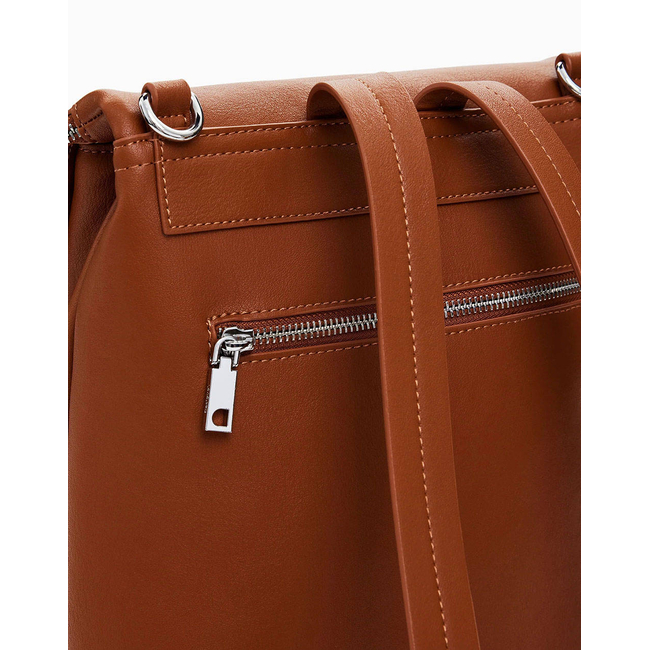 Product DESIGUAL D2 BACK_HALF HAMPTON CAMEL WOMEN'S BAG (Dimensions: 27 x 31 x 12cm.) base image