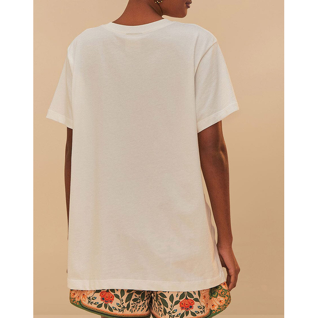 Product FARM RIO BANANA COCINA OFF-WHITE RELAXED T-SHIRT base image