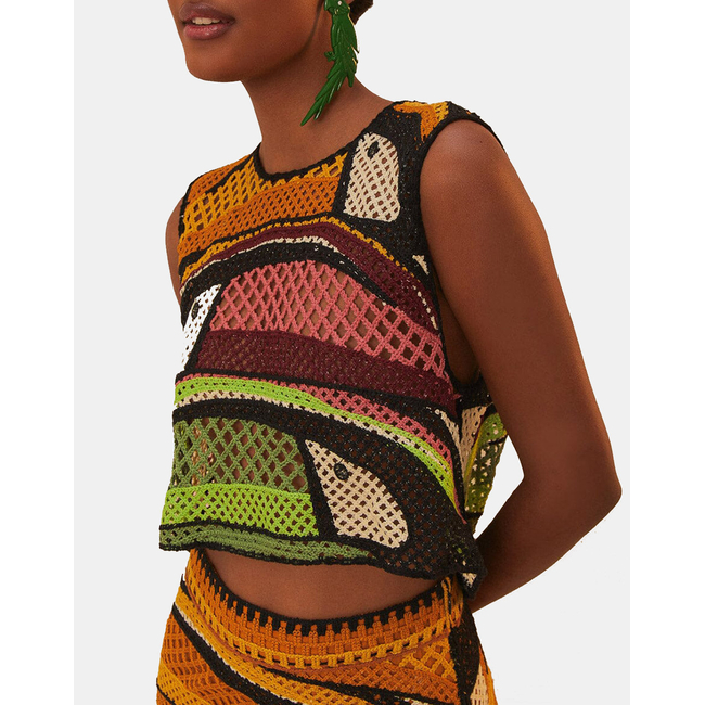 Product FARM RIO TOUCAN TREE CROCHET TOP base image
