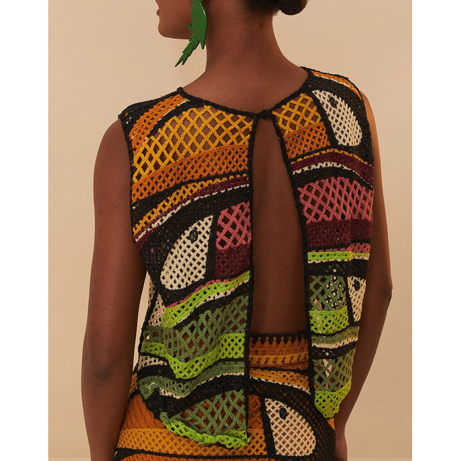Product FARM RIO TOUCAN TREE CROCHET TOP base image