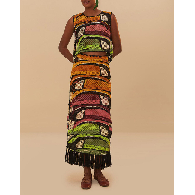 Product FARM RIO TOUCAN TREE CROCHET TOP base image