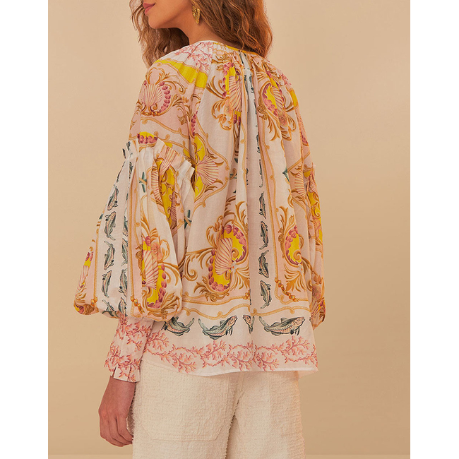 Product FARM RIO MARITIME MAGIC OFF-WHITE BLOUSE base image