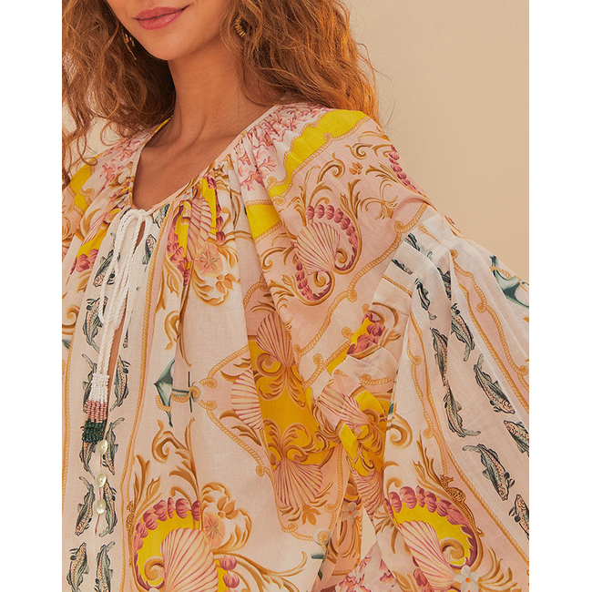 Product FARM RIO MARITIME MAGIC OFF-WHITE BLOUSE base image