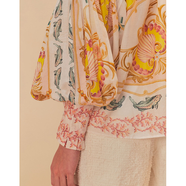 Product FARM RIO MARITIME MAGIC OFF-WHITE BLOUSE base image
