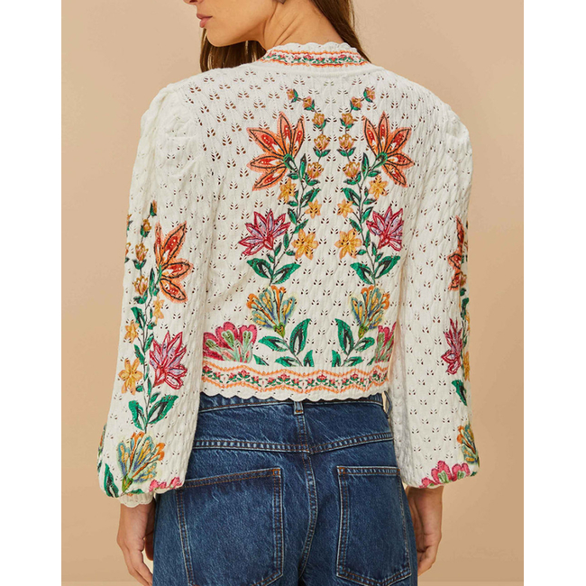 Product FARM RIO GARDEN DELIGHT ROSEWOOD CARDIGAN base image