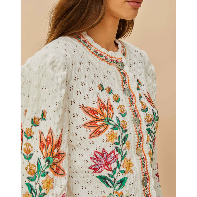 Product FARM RIO GARDEN DELIGHT ROSEWOOD CARDIGAN base image