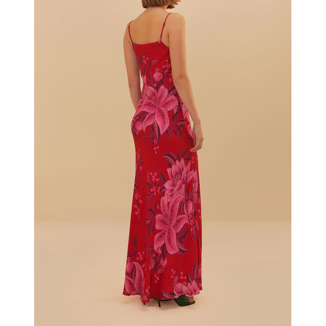 Product FARM RIO SUMMER FRUIT RED MAXI SLIP DRESS base image