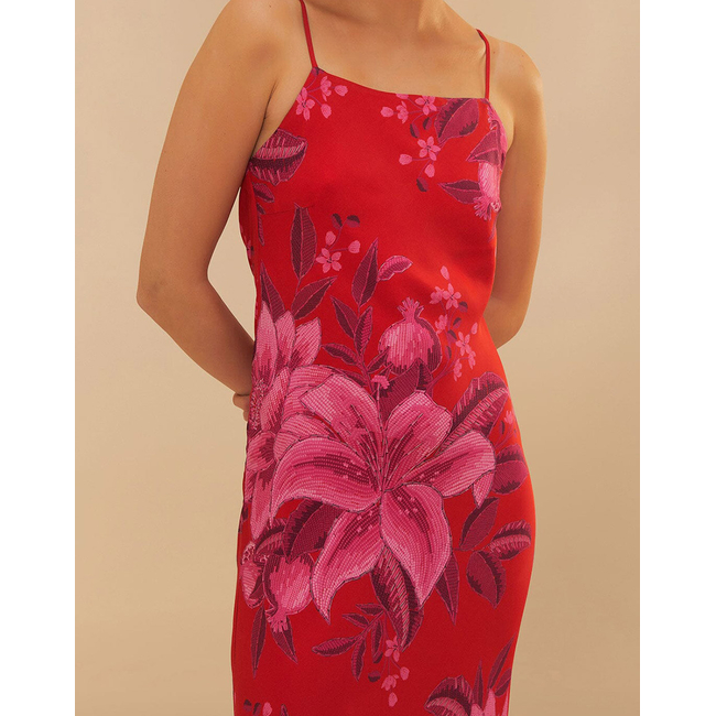 Product FARM RIO SUMMER FRUIT RED MAXI SLIP DRESS base image
