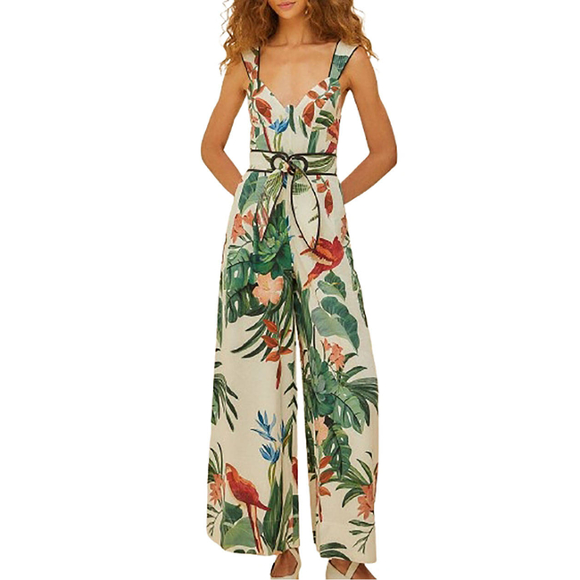 Product FARM RIO MIDNIGHT MACAW FIESTA MIX JUMPSUIT base image
