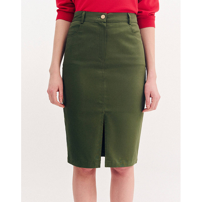 Product FOREL Cotton pencil skirt base image