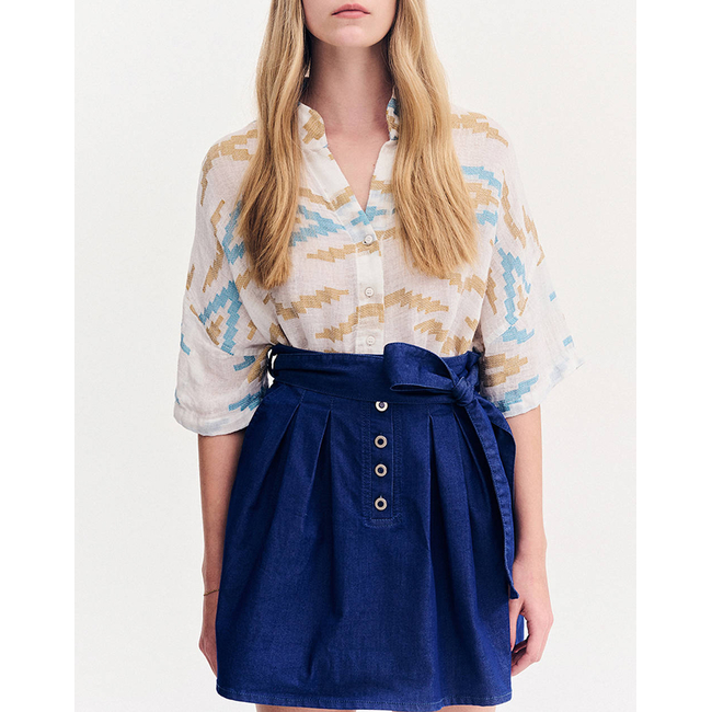 Product FOREL Shirt with Mao collar on the loom Case Study base image