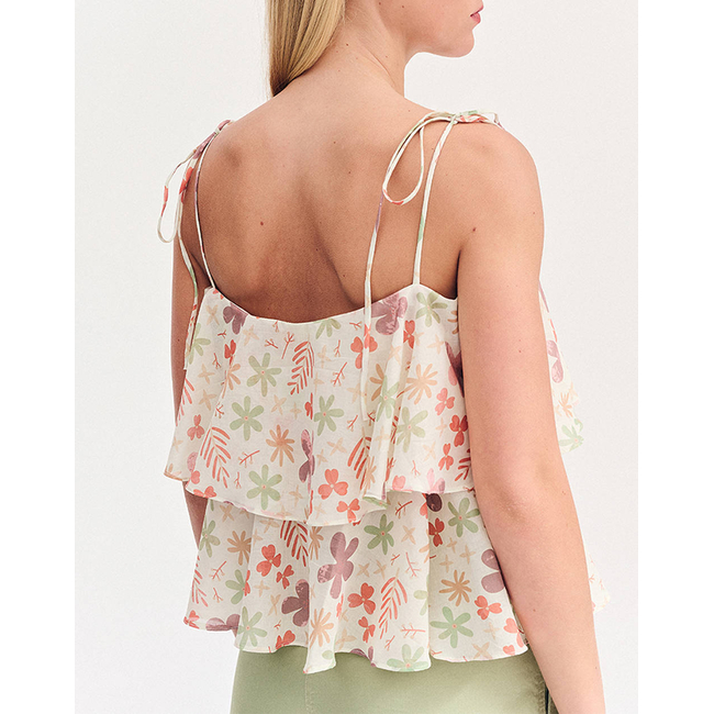 Product FOREL Μπλούζα crop floral Case Study base image