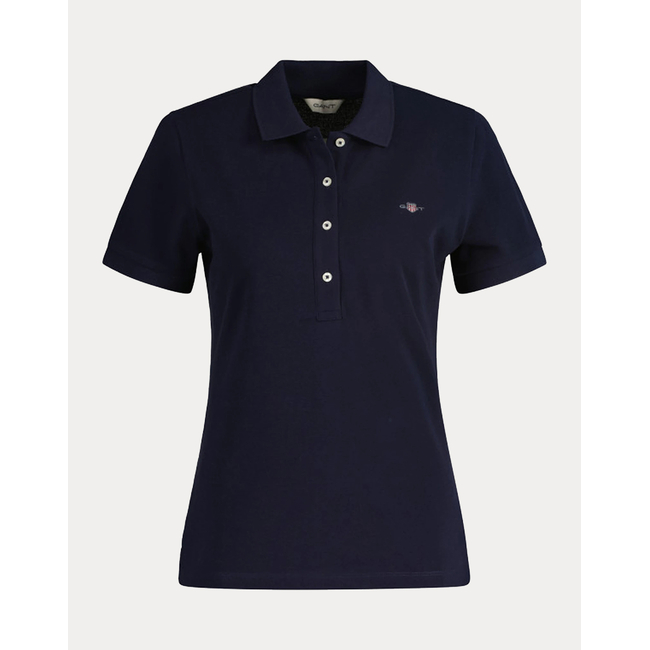Product GANT ΜΠΛΟΥΖΑ ΚΜ SLIM SHEILD CAP SLEEVE PIQUE POLO base image