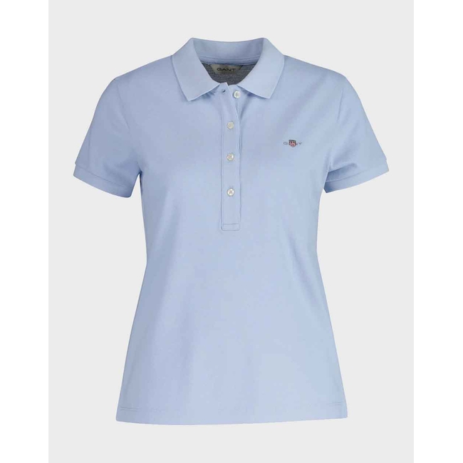 Product GANT ΜΠΛΟΥΖΑ ΚΜ SLIM SHEILD CAP SLEEVE PIQUE POLO base image