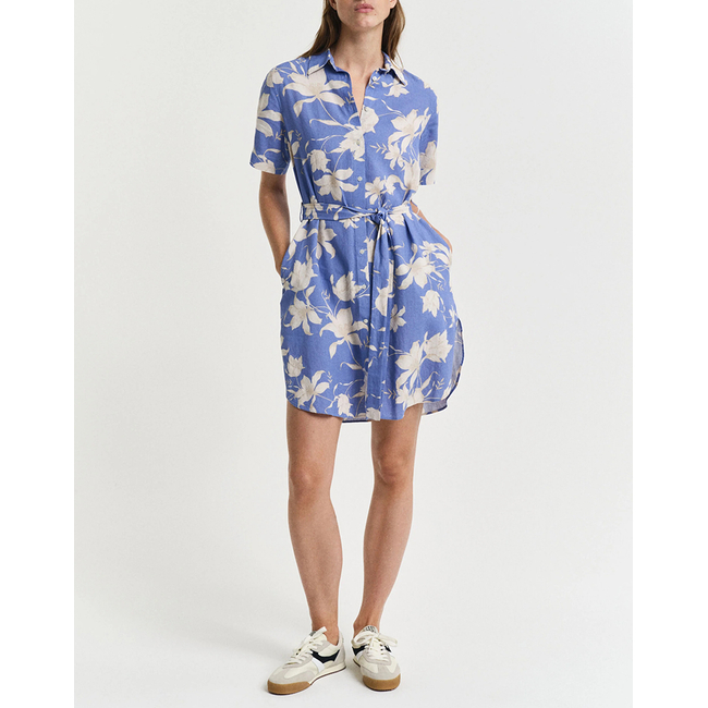 Product GANT REG LINEN FLORAL PRINT SHIRT DRESS SS base image